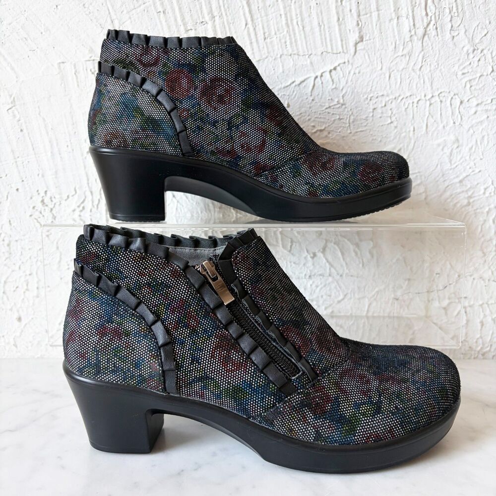 Alegria Hannah HAN-509 Ankle Boots Women EU 39 US 8.5-9 Multi Dot Floral NWOB